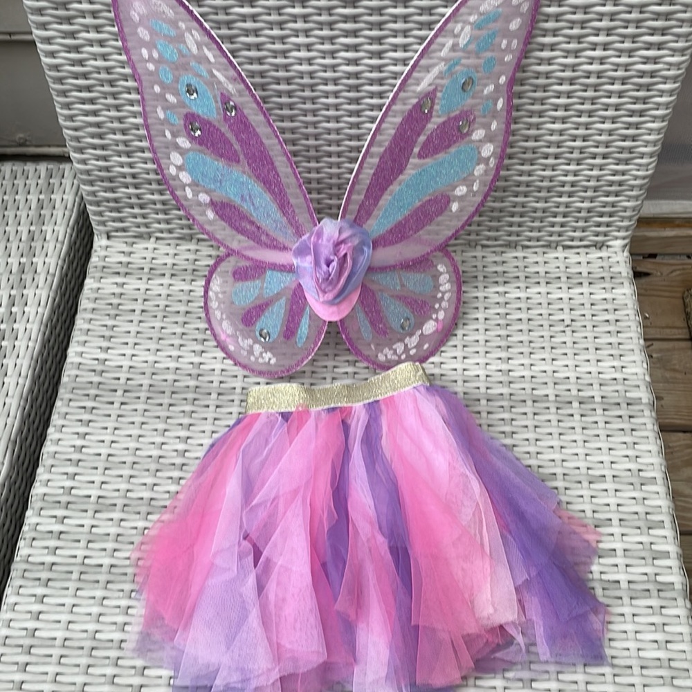 🧚‍♀️ NEW- KIDS Pastel Pixie/ Fairy Costume- Tutu Skirt and WIngs